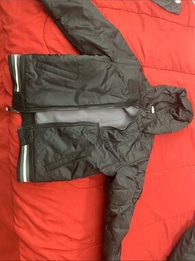 Men's Black Hooded Bomber Jacket - Unbranded